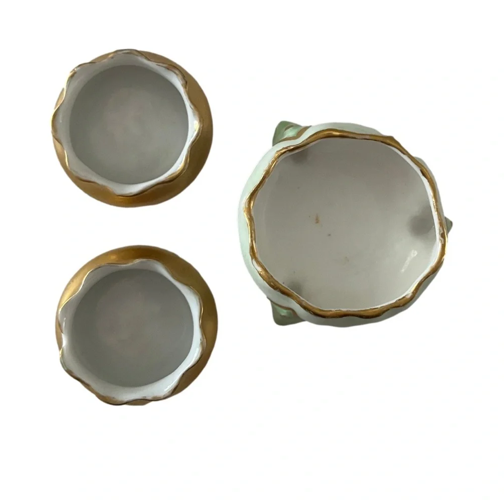 Antique Oscar & Edgar Gutherz Royal Austria Salt Cellars (set of 2 plus master)
